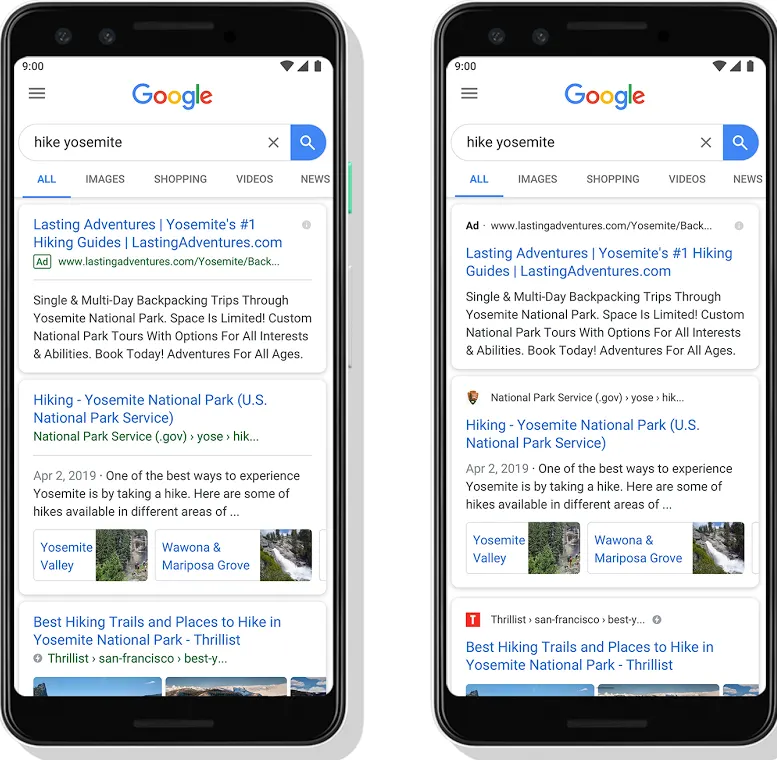 Google arama sonuçlarını güncelliyor